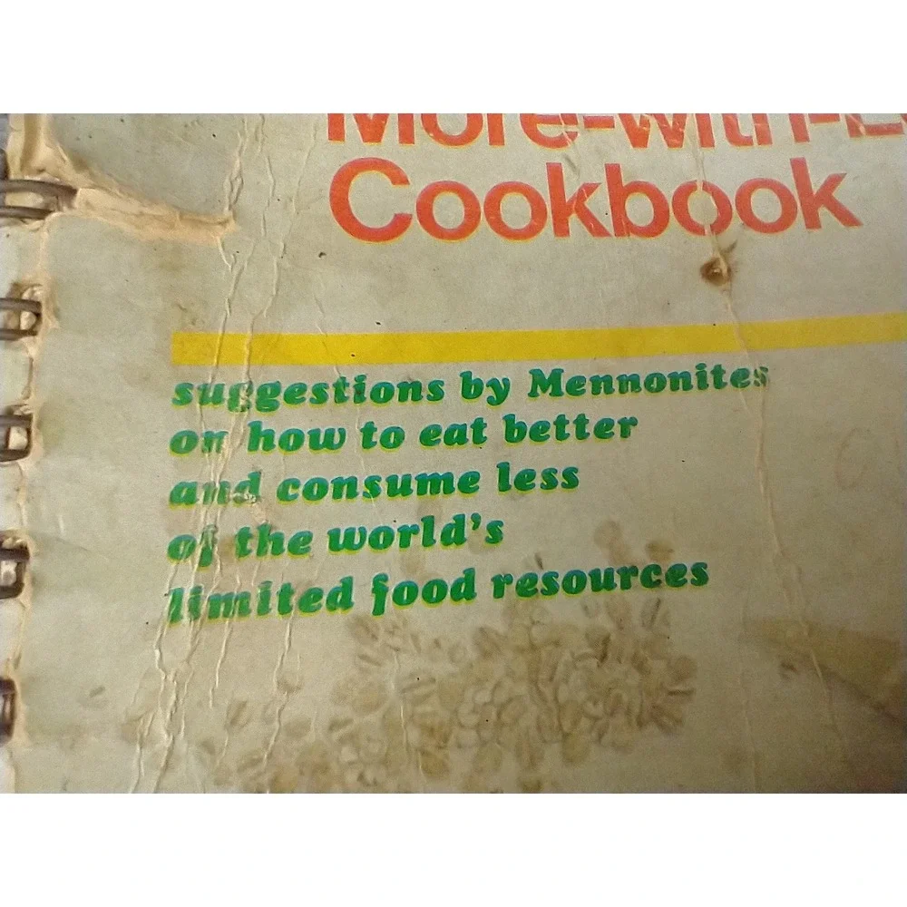 Herald Press Mennonite More-with-Less Cookbook Adult OS Multi 1977 Vintage